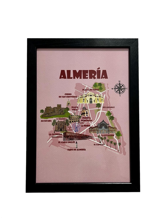 Mapa ilustrado de Almería